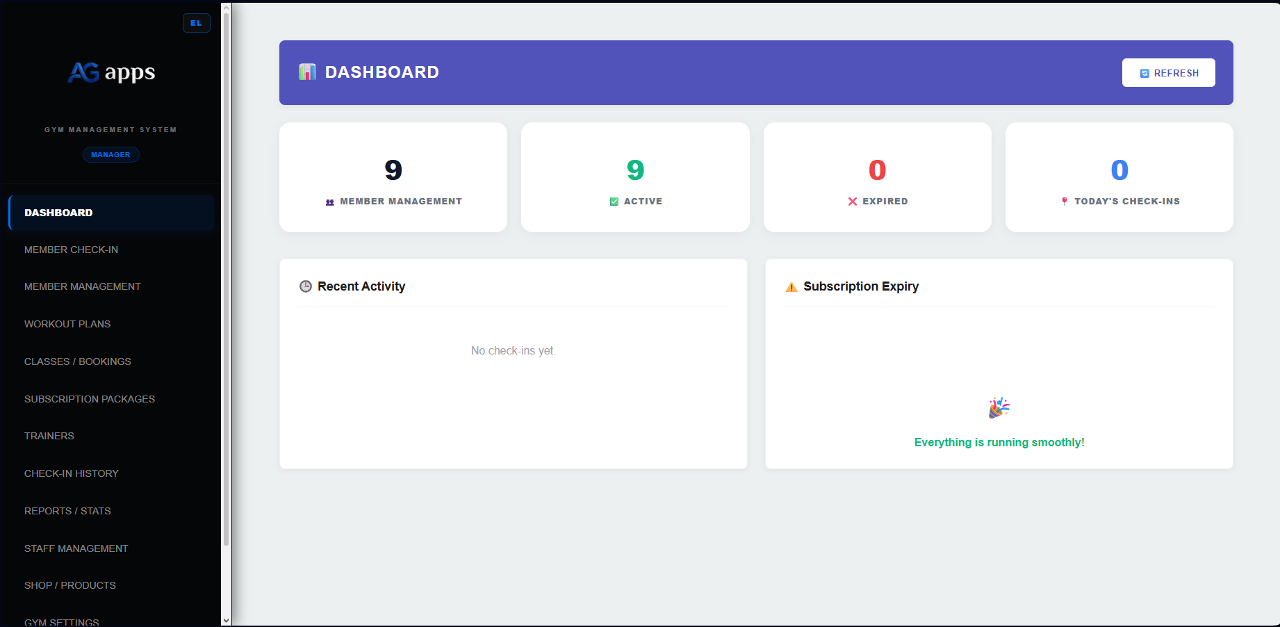 AG Gym Management System